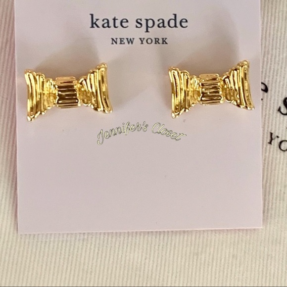 NWT ♠️ Kate Spade Mini Bow Pendant Necklace & Earrings Set - Picture 8 of 11